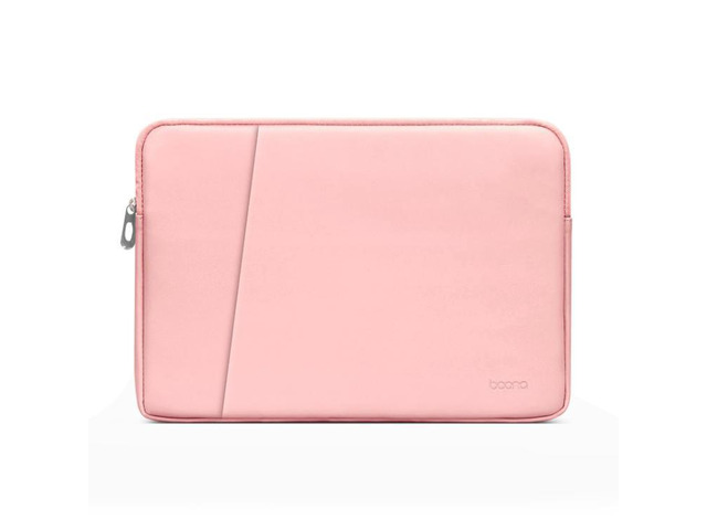 Baona BN-Q004 PU Leather Laptop Bag, Colour: Double-layer Pink, Size: 13/13.3/14 inch Pink 13/13.3/14 inch