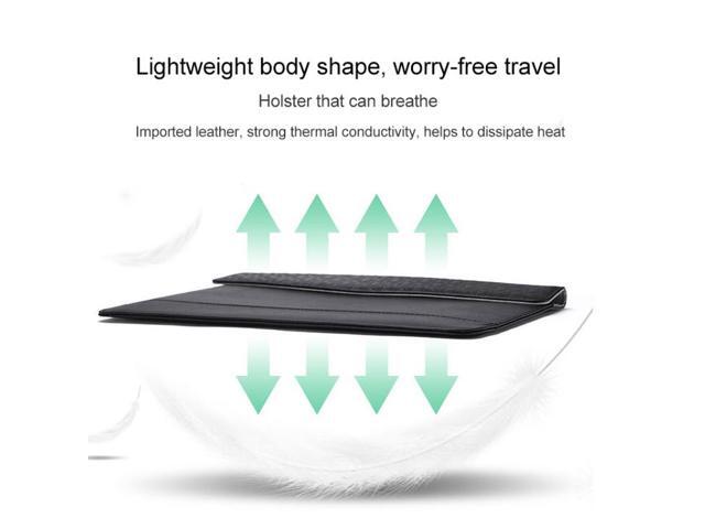 Horizontal Embossed Notebook Liner Bag Ultra-Thin Magnetic Holster, Applicable Model: 13-14 inch 13-14 inch (Gray)