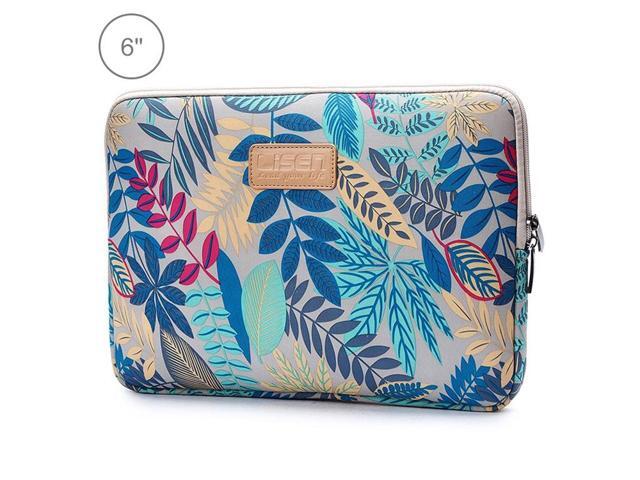 Lisen 6.0 inch Sleeve Case Colorful Leaves Zipper Briefcase Carrying Bag for Amazon Kindle (Grey)