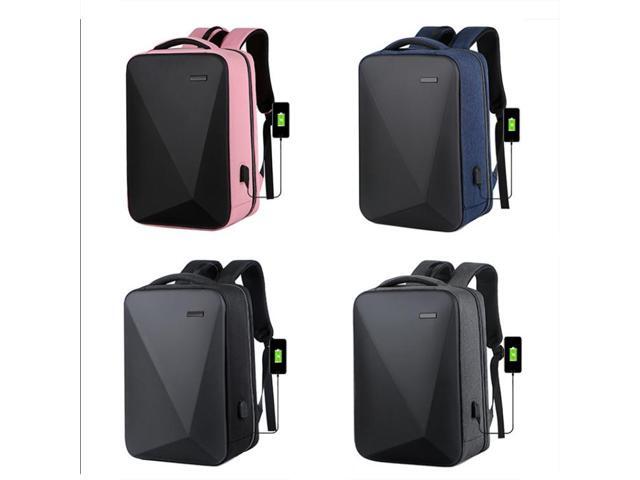 Large Capacity Password Lock Anti-Theft Laptop Backpack With USB Port 16 inch (Black)