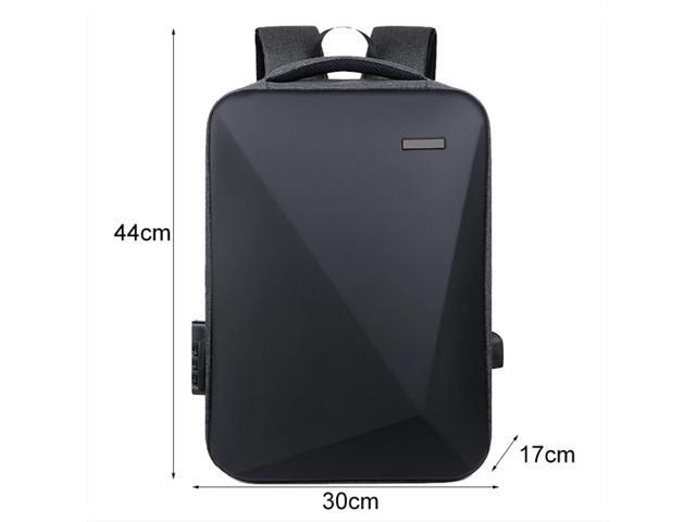 Large Capacity Password Lock Anti-Theft Laptop Backpack With USB Port 16 inch (Black)