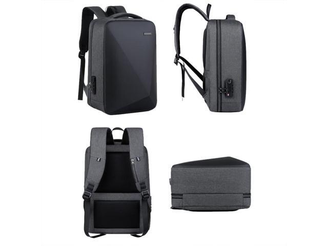 Large Capacity Password Lock Anti-Theft Laptop Backpack With USB Port 16 inch (Black)