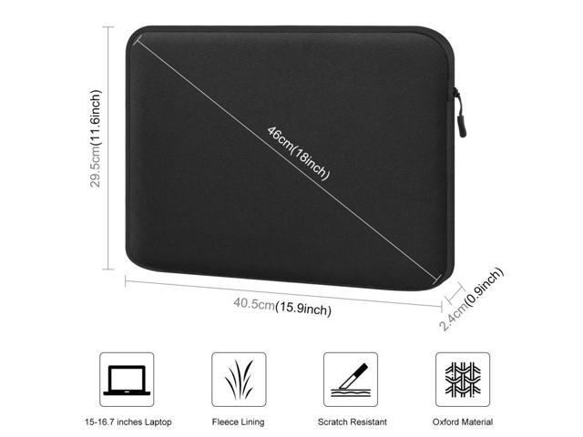 HAWEEL 16 inch Laptop Sleeve Case Zipper Briefcase Bag for 15-16.7 inch Laptop (Grey)