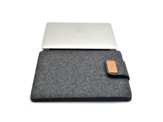 Vertical Felt Laptop Bag Tablet Sleeve Bag, Size: 15 Inch 15 Inch (Dark Gray)