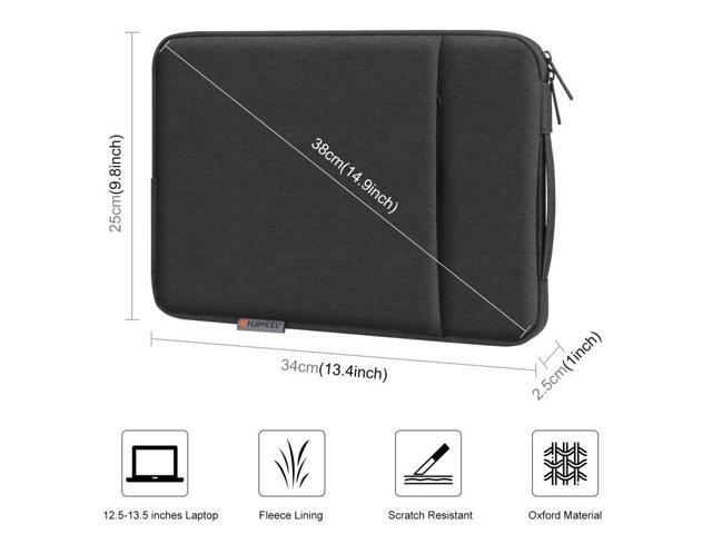 HAWEEL Laptop Sleeve Case Zipper Briefcase Bag with Handle for 12.5-13.5 inch Laptop (Black)