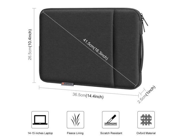 HAWEEL Laptop Sleeve Case Zipper Briefcase Bag with Handle for 14-15 inch Laptop (Grey)