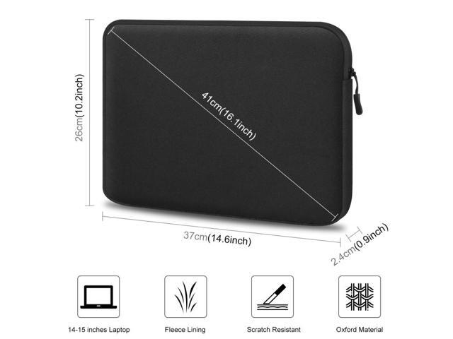 HAWEEL 15 inch Laptop Sleeve Case Zipper Briefcase Bag for 14-15 inch Laptop (Grey)