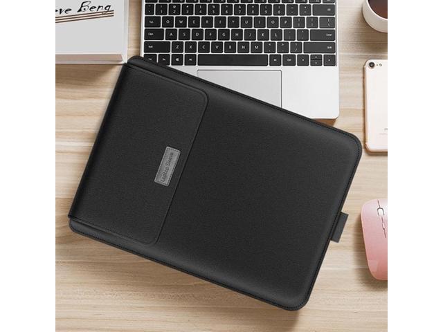 4 in 1 Universal Waterproof PU Leather Laptop Liner Bag with Handle & Stand & Pen Holder + 2 Winders + Mouse Bag + Charger Bag Set for 15 inch...
