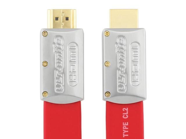 ULT-unite 4K Ultra HD Gold-plated HDMI to HDMI Flat Cable, Cable Length:10m 10m (Red)