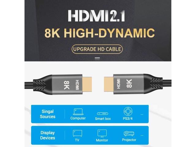 HDMI2.1 8K 120Hz High Dynamic HD Cable, Cable Length: 1m 120Hz 1m
