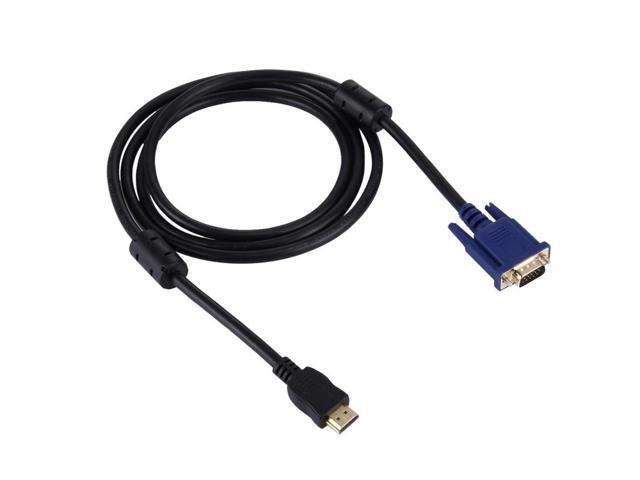 1.8m HDMI Male to VGA Male 15PIN Video Cable(Black)
