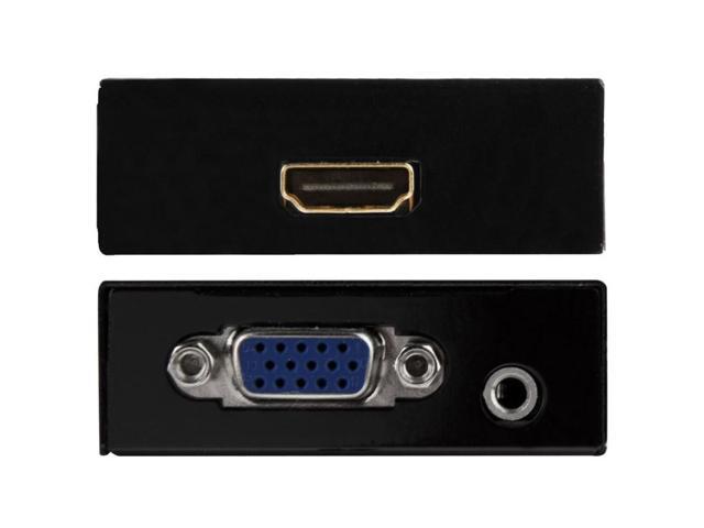 HD 1080P HDMI Mini VGA to HDMI Scaler Box Audio Video Digital Converter Adapter for PC / HDTV