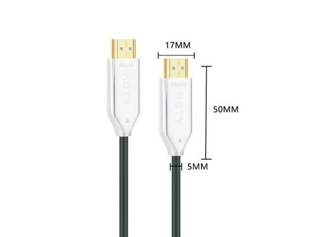 2.0 Version HDMI Fiber Optical Line 4K Ultra High Clear Line Monitor Connecting Cable, Length: 10m 10m (White)