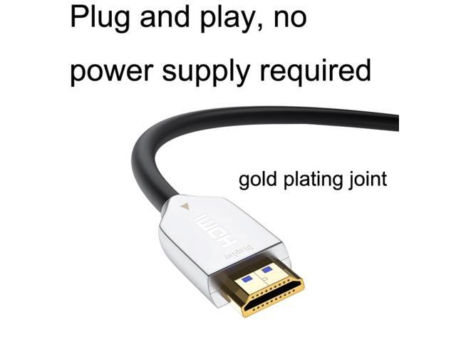 2.0 Version HDMI Fiber Optical Line 4K Ultra High Clear Line Monitor Connecting Cable, Length: 10m 10m (White)