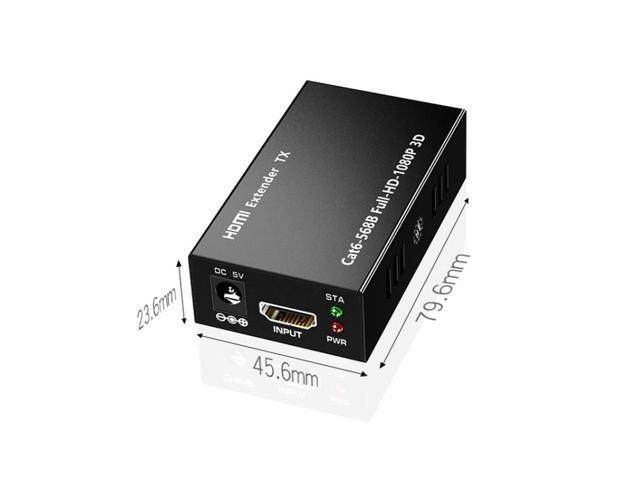 1 Pair HW-YD60 HDMI Extender 1080P Signal Amplifier, Effective Distance: 60m, EU Plug (Black)