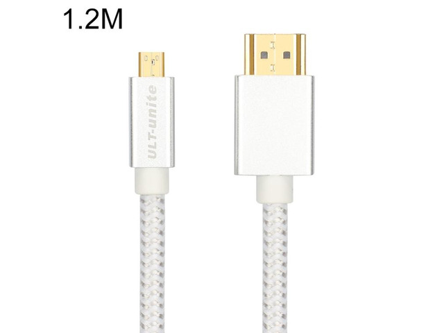 ULT-unite Gold-plated Head HDMI Male to Micro HDMI Male Nylon Braided Cable, Cab