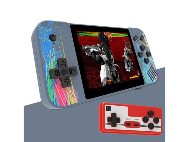 G3 Macaron 3.5 inch Screen Handheld Game Console for Dual Players Built-in 800 Games Double Players / Grey (Grey)