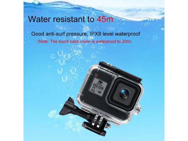 45m Waterproof Case + Touch Back Cover for GoPro HERO8 Black