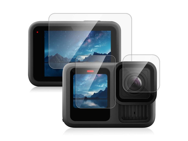 For GoPro HERO13 Black PULUZ 3 in 1 Lens and Front Back Screen 9H 2.5D Tempered