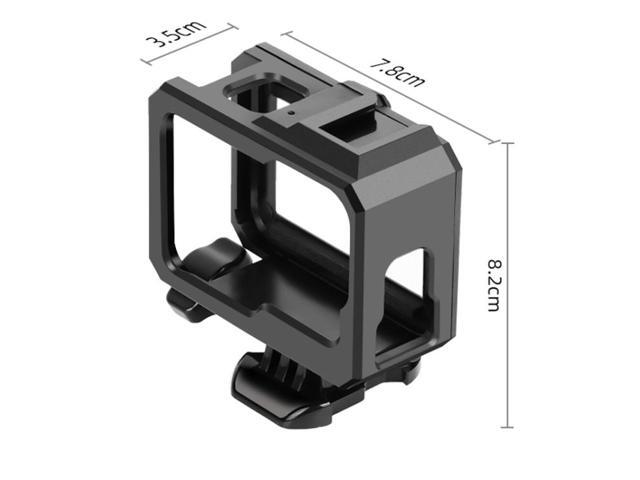 For GoPro HERO10 Black / HERO9 Black ABS Plastic Border Frame Mount Protective Case with Buckle Basic Mount & Screw (Black)