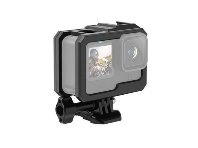 For GoPro HERO10 Black / HERO9 Black ABS Plastic Border Frame Mount Protective Case with Buckle Basic Mount & Screw (Black)