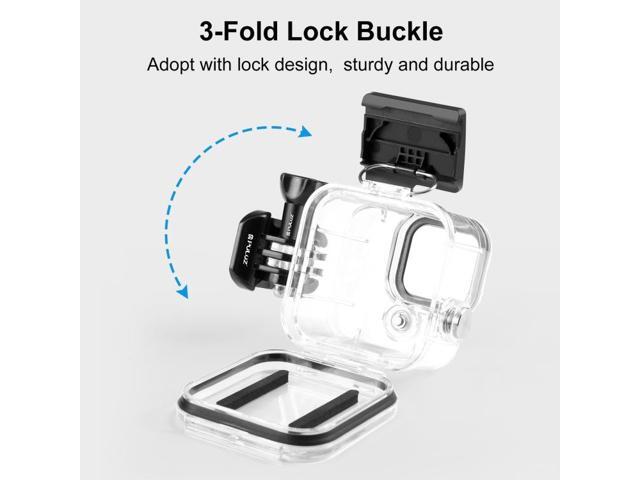 For GoPro Hero11 Black Mini PULUZ 40m Waterproof Housing Protective Case with Buckle Basic Mount & Screw (Transparent)