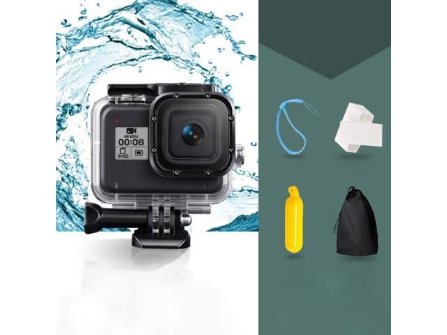 For GoPro HERO8 Black 45m Waterproof Housing Protective Case with Buckle Basic Mount & Screw & Floating Bobber Grip & Strap & Anti-Fog...