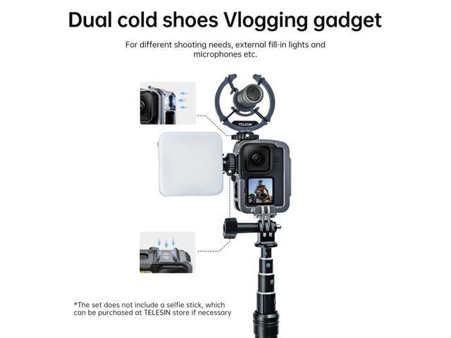 TELESIN Aluminium Alloy Frame Case For GoPro Hero11 Black / HERO10 Black / HERO9 Black,Spec: Regular Models Regular Models