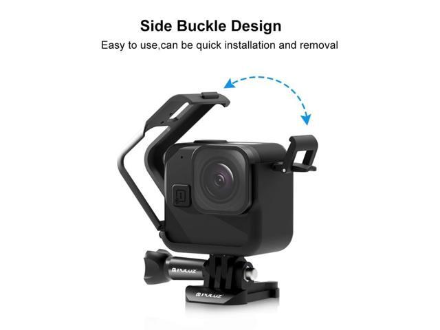 For GoPro Hero11 Black Mini PULUZ PC Plastic Border Frame with Buckle Basic Mount & Screw(Black)