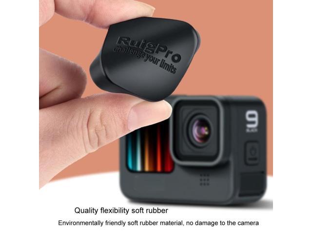 RUIGPRO for GoPro HERO10 Black / HERO9 Black Soft Rubber Scratch-resistant Camera Lens Protective Cap Cover (Black)