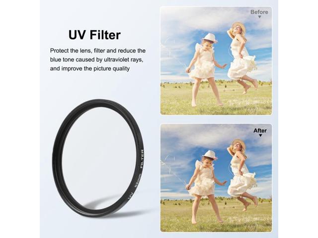 PULUZ 52mm CPL + UV Lens Filter with Adapter Ring for GoPro HERO12 Black /11 Black /11 Black Mini /10 Black /9 Black