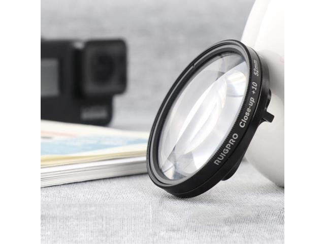 RUIGPRO for GoPro HERO 7/6 /5 Professional 52mm 10X Close-up Lens Filter with Filter Adapter Ring & Lens Cap