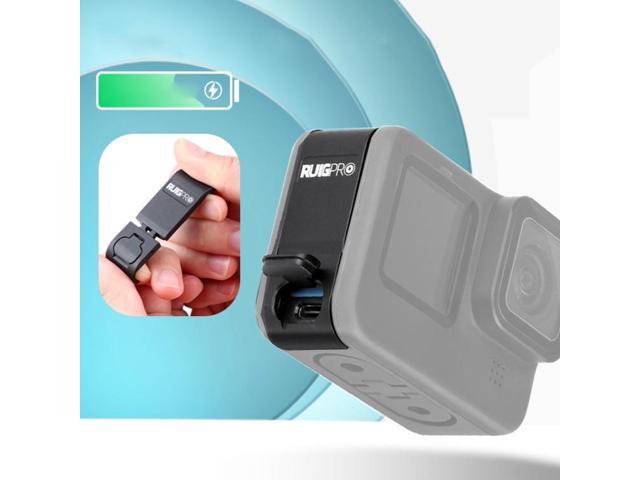 RUIGPRO Aluminum Alloy Battery Side Interface Cover for GoPro HERO10 Black / HERO9 Black (Black)