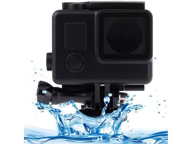 Black Edition Waterproof Housing Protective Case with Buckle Basic Mount for GoPro HERO4 /3+, Waterproof Depth: 10m(Black)
