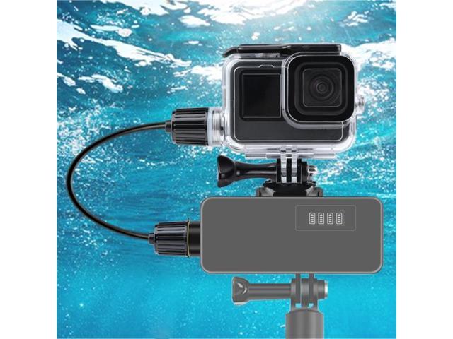 For GoPro HERO10 Black / HERO9 Black 30m Charging Waterproof Housing Case with Buckle Basic Mount & Screw
