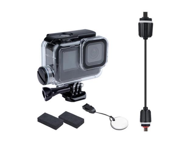 For GoPro HERO10 Black / HERO9 Black 30m Charging Waterproof Housing Case with Buckle Basic Mount & Screw