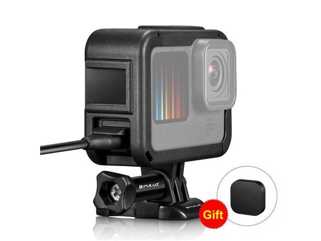 PULUZ Chargeable PA Frame Mount Cage with Cold Shoe Base Slot for GoPro HERO13 Black /12 Black /11 Black /11 Black Mini /10 Black /9 BlackBlack)