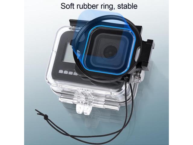 RUIGPRO for GoPro HERO8 Professional 58mm 16X Macro Lens Dive Housing Filter + Dive Housing Waterproof Case with Filter Adapter Ring & Lens Cap