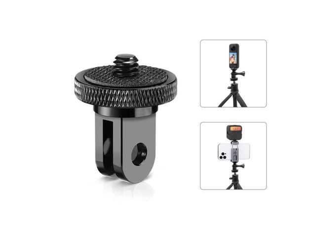 PULUZ 1/4 inch Screw Metal Tripod Mount Action Camera Adapter (Black)