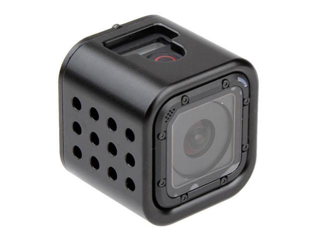 Housing Shell CNC Aluminum Alloy Protective Cage with Insurance Back Cover for GoPro HERO5 Session /HERO4 Session /HERO Session (Silver)