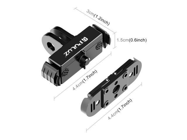 PULUZ Quick Release Magnetic Folding Finger Base Mount for GoPro HERO12 Black /11 Black /11 Black mini /10 Black /9 Black /8 Black / Max (Black)