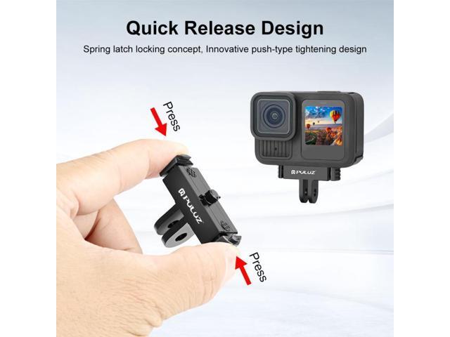 PULUZ Quick Release Magnetic Folding Finger Base Mount for GoPro HERO12 Black /11 Black /11 Black mini /10 Black /9 Black /8 Black / Max (Black)