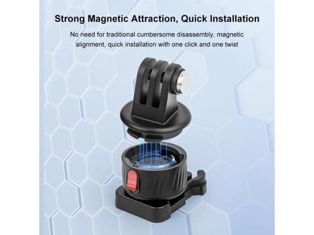 PULUZ Action Camera Quick Release Magnetic Base Adapter (Black)