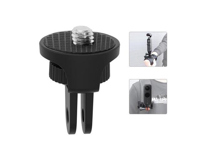 PULUZ 1/4 inch Screw Adjustable ABS Action Camera Tripod Adapter (Black)