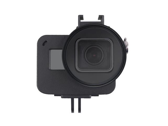 Housing Shell CNC Aluminum Alloy Protective Cage with Insurance Frame & 52mm UV Lens for GoPro HERO7 Black /6 /5 (Black)