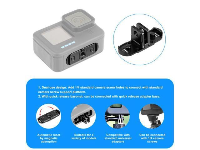 PULUZ Quick Release Magnetic Folding Base Adapter for GoPro HERO12 Black /11 Black /11 Black mini /10 Black /9 Black /8 Black / Max (Black)