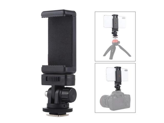 PULUZ 1/4 inch Screw Thread Cold Shoe Tripod Mount Adapter with Phone Clamp