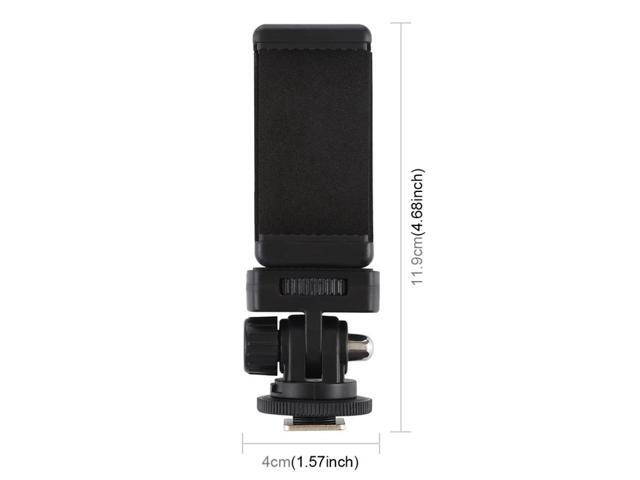 PULUZ 1/4 inch Screw Thread Cold Shoe Tripod Mount Adapter with Phone Clamp