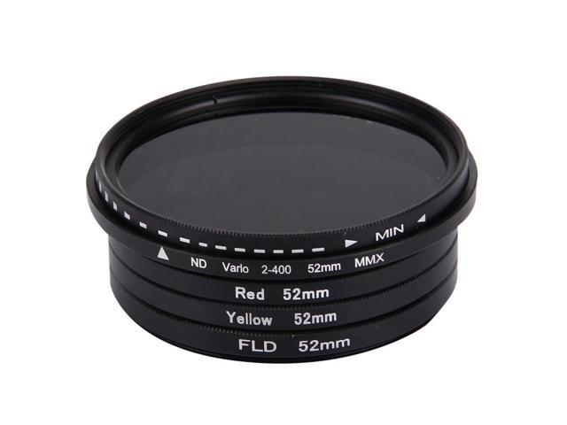 JUNESTAR 4 in 1 Proffesional 52mm Lens Filter(ND2-400 + Red + Yellow + FLD / Purple) for GoPro HERO5 / 4s / 4 / 3+ / 3 / 2 & Xiaoyi Yi I / II 4K &...