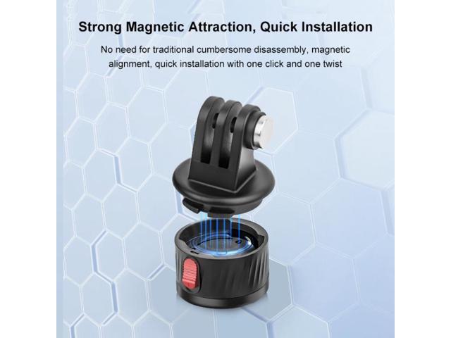 PULUZ Action Camera 1/4 inch Magnetic Base Adapter (Black)